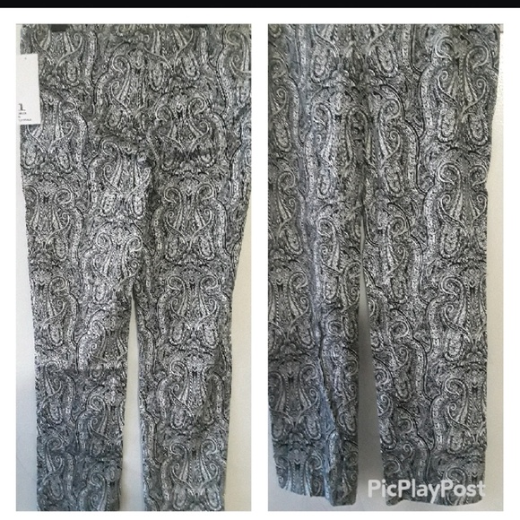 Jules & Leopold Pants - 🍉Jules & Leopold Paisley ankle pants S Black 🍉